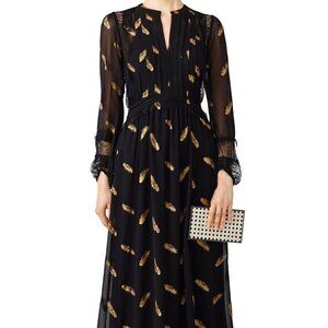 Gold Leaf Printed Maxi Add to Hearts The Kooples large l